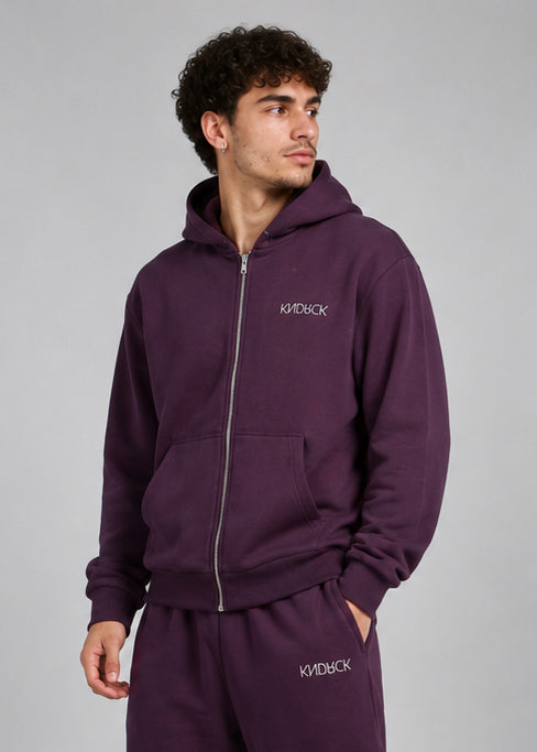KNDRCK violet kapucar z zadrgo