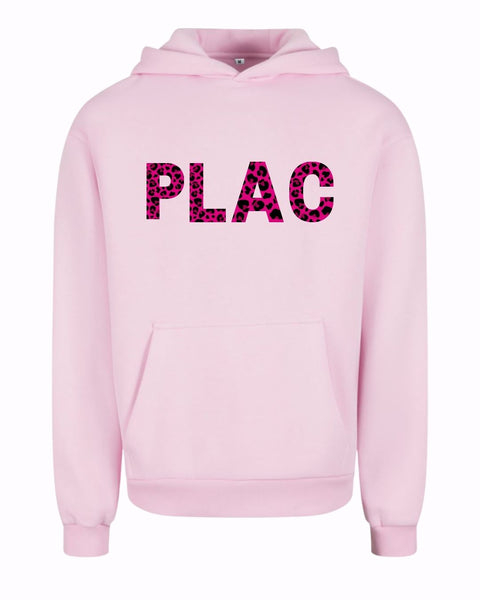 PLAC SVETOVC pink hoodie + hot pink print