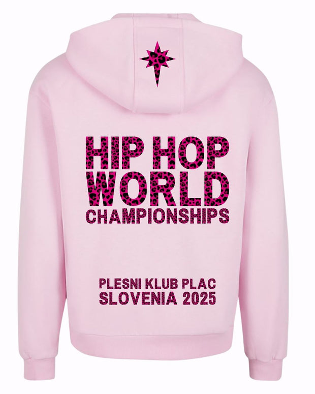 PLAC SVETOVC pink hoodie + hot pink print