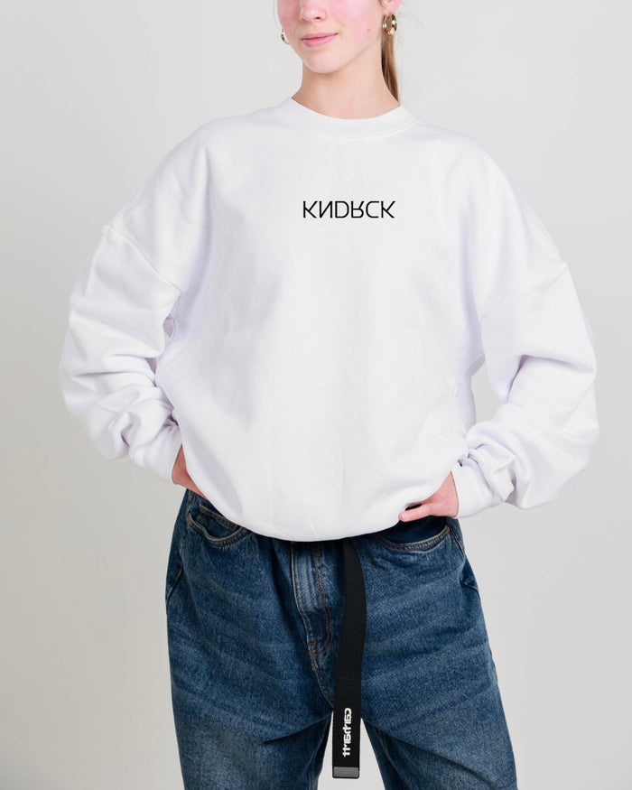 KNDRCK otroški bel pulover