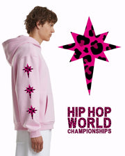 PLAC SVETOVC pink hoodie + hot pink print