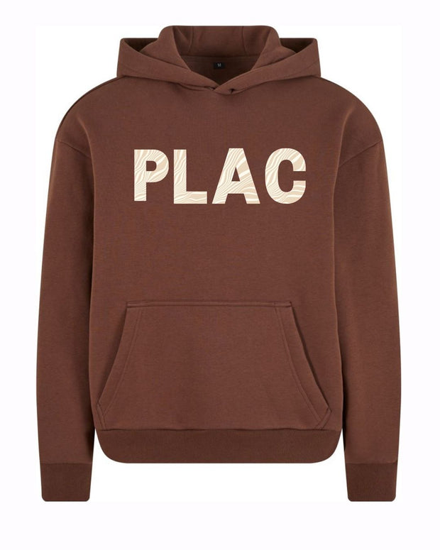 PLAC SVETOVC rjav hoodie + sand zebra print