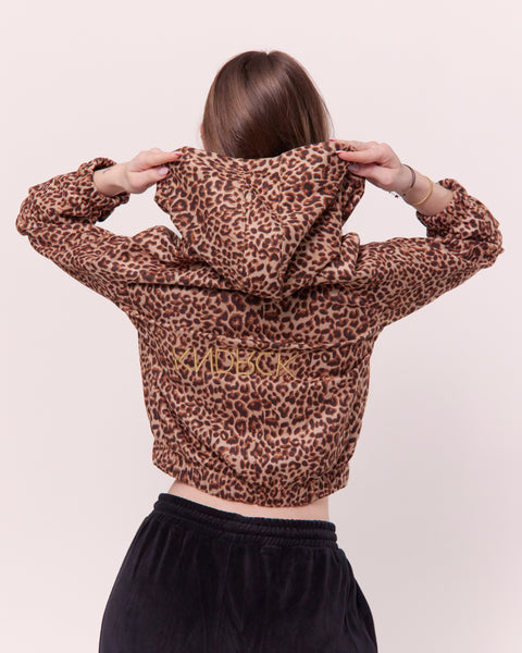 KNDRCK pliš kapucar - leopard
