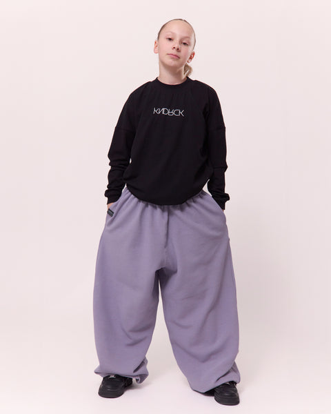 KNDRCK OTROŠKE oversized joggerke - lavender