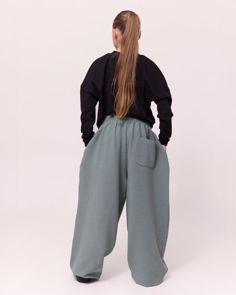 KNDRCK OTROŠKE oversized joggerke - mint
