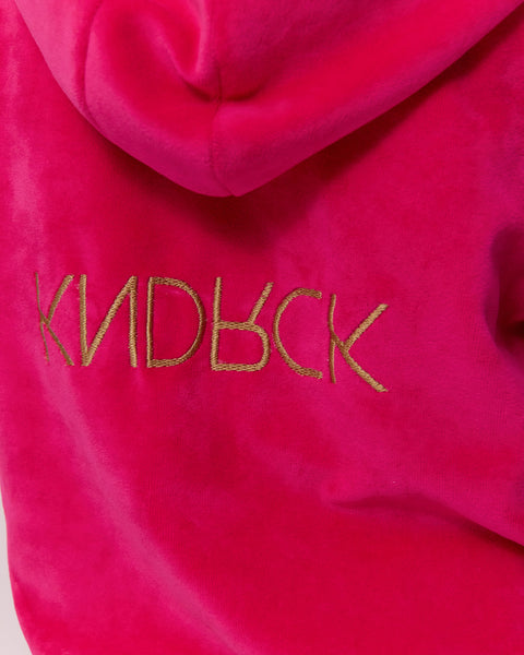 KNDRCK otroški pliš kapucar - pink sass