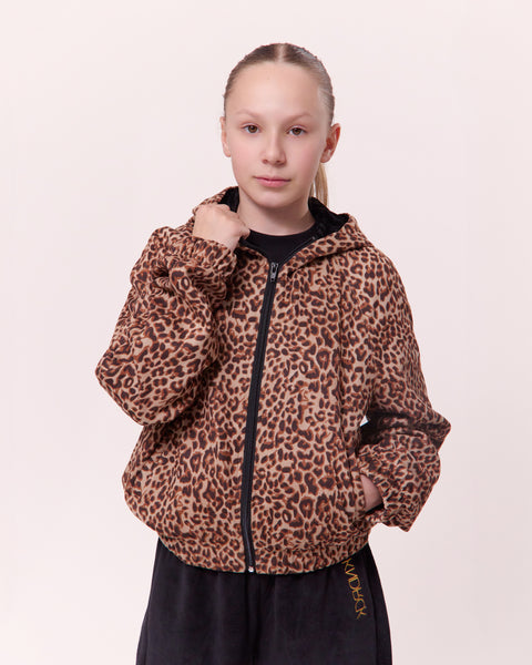 KNDRCK otroški pliš kapucar - leopard