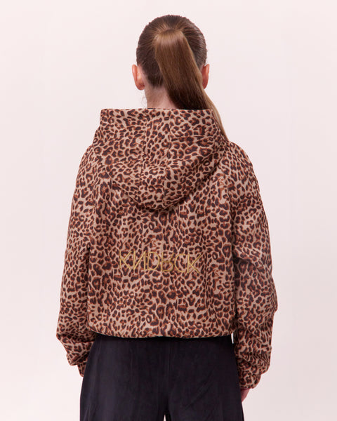 KNDRCK otroški pliš kapucar - leopard