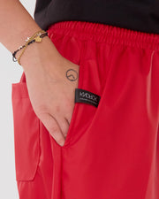 Kndrck red leather hlače