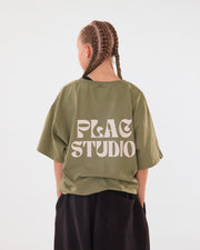 Plac studio kids - olivno zelena kratka majica