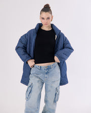 KNDRCK unikatna jakna - jeans šerpa
