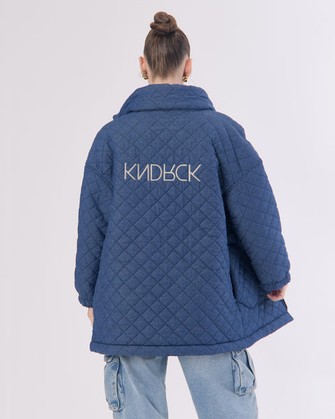 KNDRCK unikatna jakna - jeans šerpa