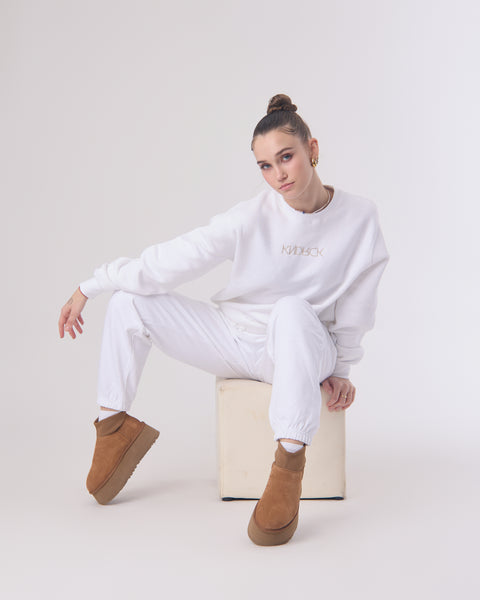 KNDRCK pulover - krem