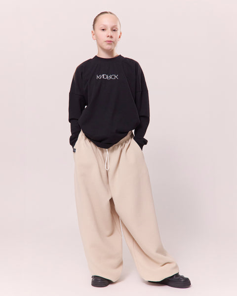 KNDRCK OTROŠKE oversized joggerke - Bež wave