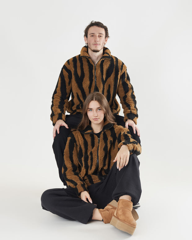 KNDRCK šerpa - chocolate zebra
