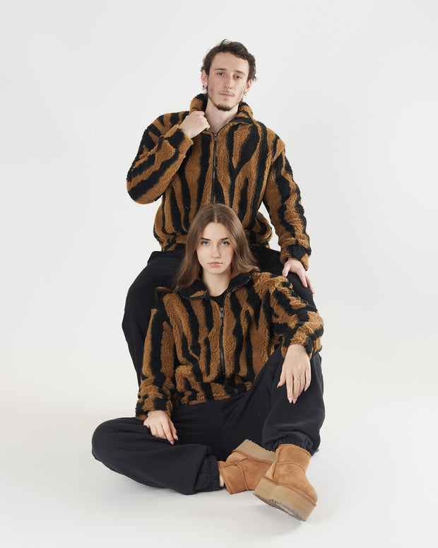 KNDRCK šerpa - chocolate zebra