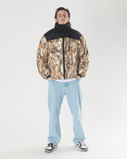 KNDRCK zimska jakna - črna in camo vzorec