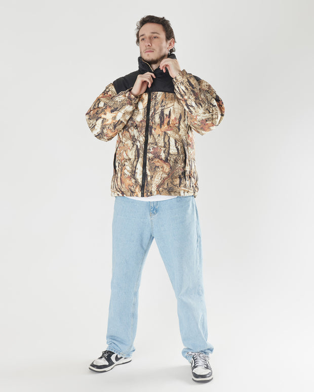 KNDRCK zimska jakna - črna in camo vzorec